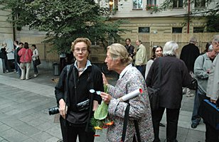 vernisáž poctila svou návštěvou fotografka Martin Frank, manželka nedávno zesnulého Henri Cartier-Bressona