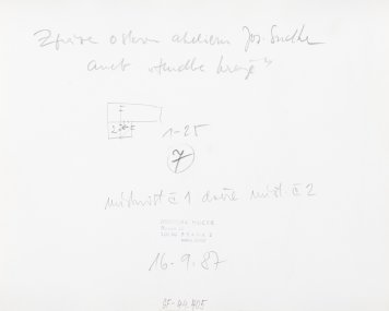 Miroslav Hucek – Zpráva o stavu ateliéru Josefa Sudka aneb „Hudba hraje“ 16.9. 1987
