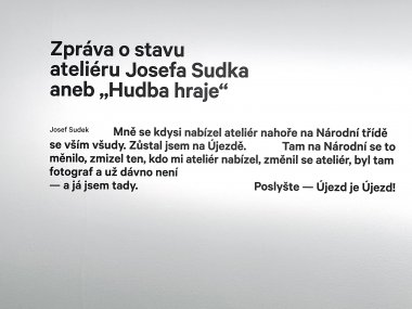 J. Sudek, M. Hucek Zpráva o stavu ateliéru Josefa Sudka